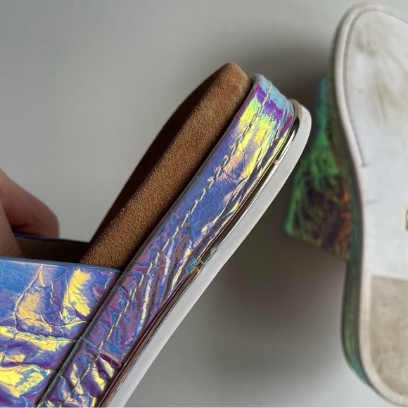 Alonsa Slide Sandal In Iridescent Leather - Picture 14 of 14